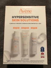 New Avene Hypersensitive Skin Solutions 3 Piece Set Cleanser + Cream + Soothe