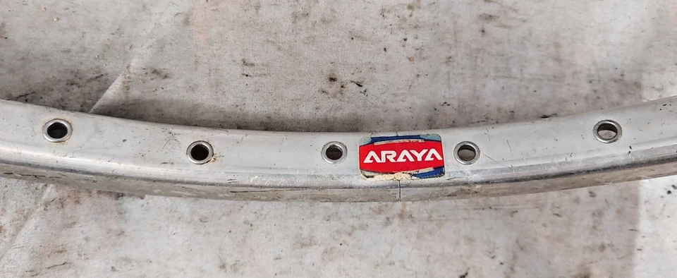 Araya 24" Corrida BMX Bicicleta Aro Prata 36S Bicicleta Reclinada Infantil Aro Freio Comuter - Imagem 3 de 4