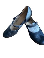Vintage 40s 50s Dancing Shoes 9 Black Flapper