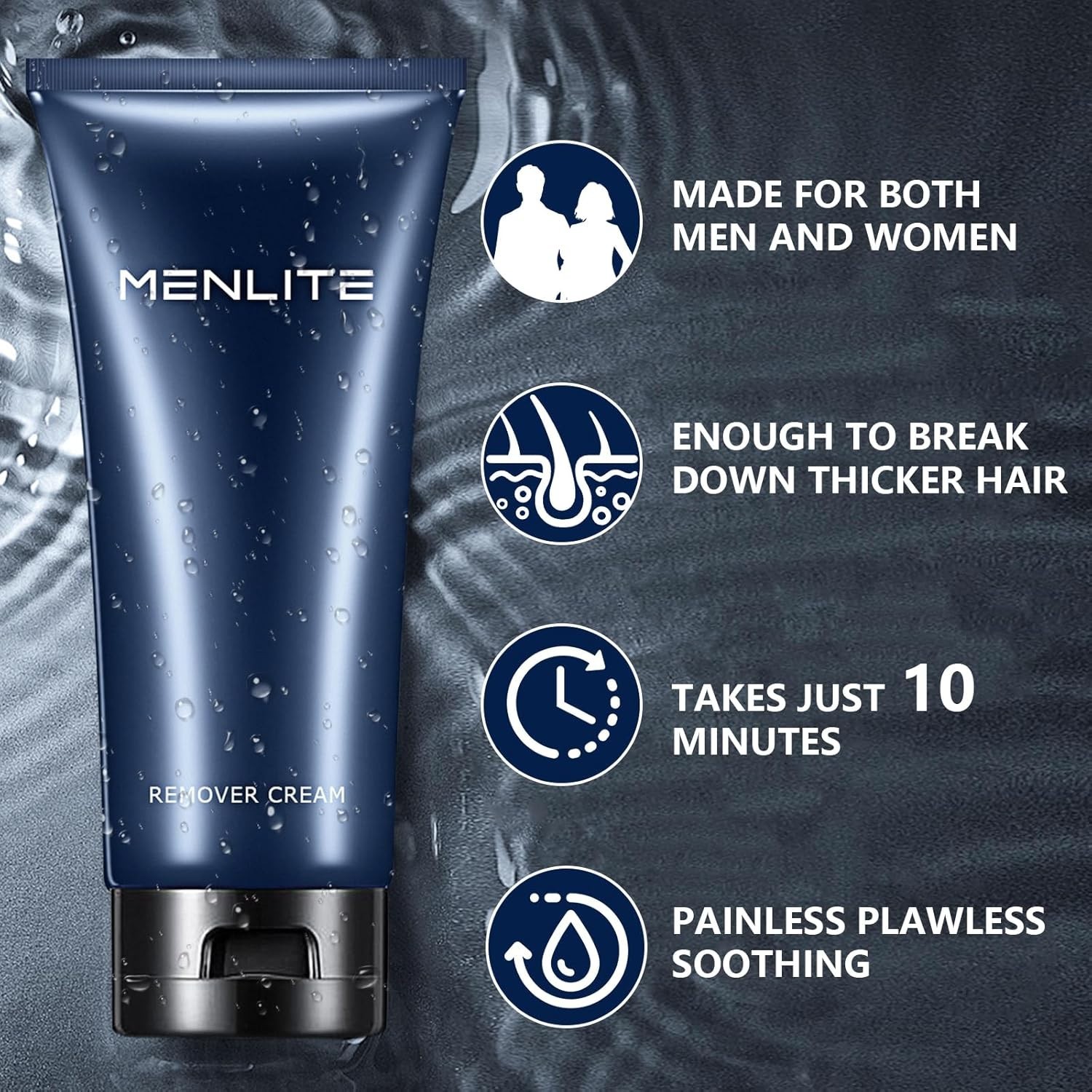 Painless Hair Remover Body Cream - 3.38fl oz - Gentle & Moisturizing Formula