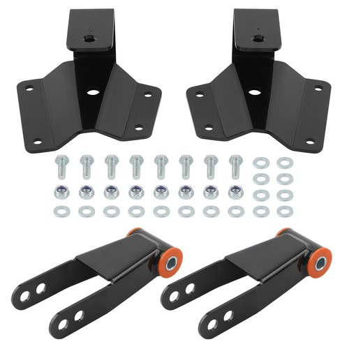 3"-4" Drop Kit Rear Shackles Hangers For Chevy Silverado GMC Sierra 1500 99-2006