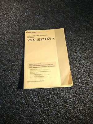 Pioneer VSX-1017TXV-K OEM Operating Instructions Paper Manual ONLY - IN ENGLISH