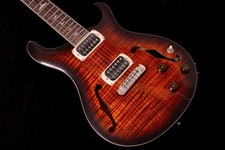 PRS SE Hollowbody I Piezo Orange Tiger Smokeburst Electric Guitar Used