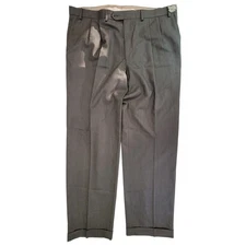 Lauren Ralph Lauren Mens Wool Pleated Dress Pants Charcoal Gray Size 40x32