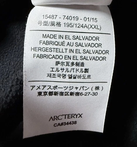 Arc’teryx LEAF Naga Hoody Men’s XXL Black Lightweight Fleece Jacket Military 2XL image 3