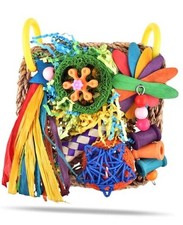 Bird Cockatiel Toys Foraging Toys Hanging Parrot Toys for Parrot grass mat