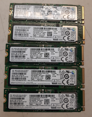 Lot of 5 Samsung PM981 512GB NVMe SSD 2280 MZ-VLB512 | eBay