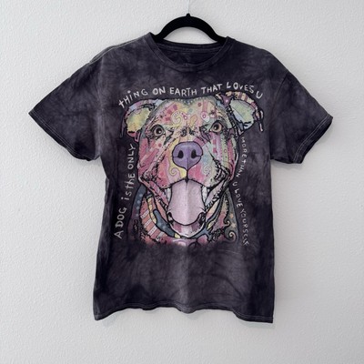 2014 3D Tees The Mountain Medium Pitbull Dog Dean Russo Art Love Tie Dye Shirt