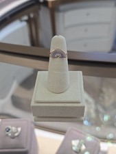 One Size Fits Most Adjustable 925 Silver Ring Brand New Rainbow Comes In Box