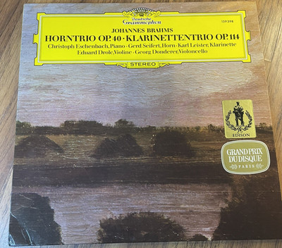 Brahms Horn Trio Op 40 Clarinet Trio Op 114 1971 German Vinyl DG 139 398 LP NM