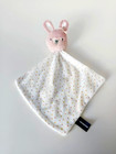 Doudou Plat/Mouchoir Lapin Rose Blanc Pois Jaune Noeud Coeur Prémaman Orchestra