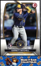 Garrett Mitchell 2023 Bowman #41 Milwaukee Brewers Rookie RC