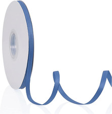 Dusty Blue 1/4" X 50 Yards Solid Color Double Faced Grosgrain Ribbon for Gifts W