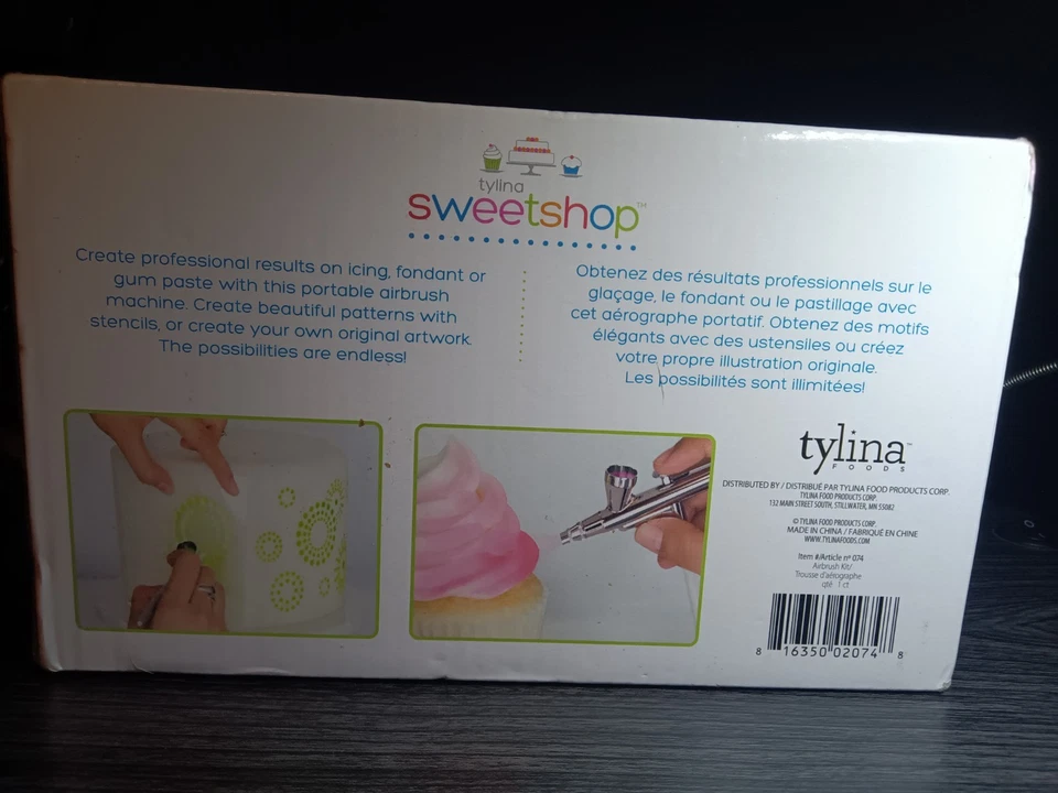 Kit de aerógrafo TYLINA SWEETSHOP decoração de bolo profissional-- - Imagem 3 de 4