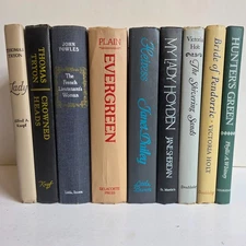 Old Hardcover Books Lot Vintage 1959 - 1987 Dust Jackets Home Library Decor (9)