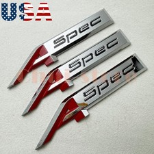 3x Chrome For Acura Mdx Tlx Rdx Ilx Aspec A Spec Emblem Badge Car Sticker Decal