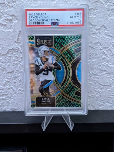 2023 Panini Select Premier Level Bryce Young #167 Dragon Scale /70 RC PSA 10