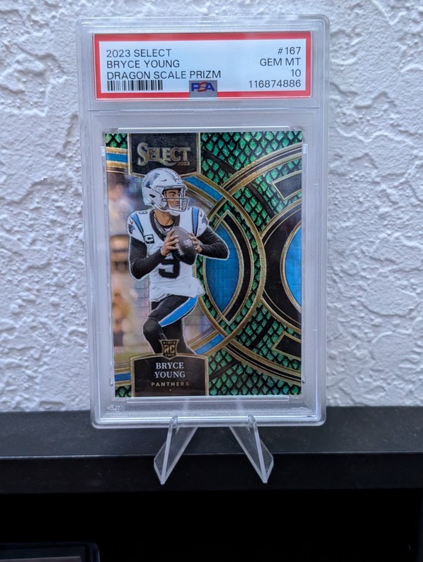 2023 Panini Select Premier Level Bryce Young #167 Dragon Scale /70 RC PSA 10