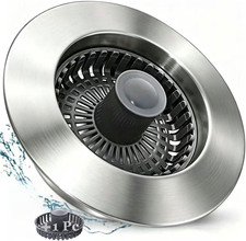 Kitchen Sink Stopper 3 in 1 Pop Up Drain Strainer Basket Fits 3-1/2 Inch Brass