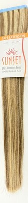 Sepia Sunset Ultra Premium Remy Human Hair 18'' Tape-In Extensions 12pcs #8/22