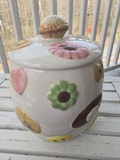 RARE LEFTON ITALY COOKIE JAR COOKIES ALL OVER
