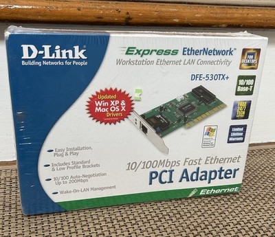 Genuine D-Link DFE-530 TX+ 10/100 Mbps Fast Ethernet Desktop PCI Adapter. New!