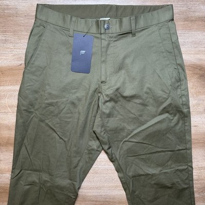 Fabletics Pants Men 32x32 Green The High Side Chino Classic Fit City Golf NEW