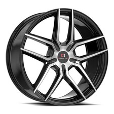 22x9.5 Cavallo Clv-55 Gloss Black Machined Wheels 6x1356x5.5 25mm Set Of 4