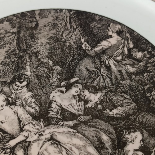 SARREGUEMINES ASSIETTE PLATE FAÏENCE Modèle RÉGENCE PATER Conversation Galante - Photo 5 sur 13