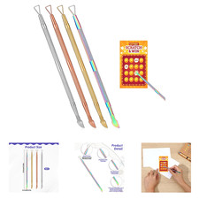 Lottery Ticket Scratchers Set Metal Tool Multicolored 13.5cm Handheld Pocket