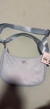 Lululemon City Essentials Small Shoulder Bag Light Blue with Zipper Accent