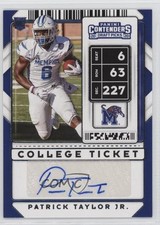 2020 Panini Contenders Draft Picks College Ticket Patrick Taylor Jr Auto 0w8