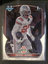 #25 Denzel Burke, Ohio State Buckeyes - 1st Bowman 2022 Bowman University Chrome
