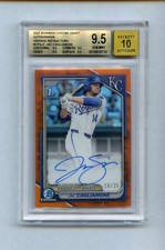 JAC CAGLIANONE 2024 Bowman Chrome Rookie Auto Orange /25 BGS 9.5 True Gem
