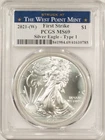 2021(W) 1 OZ 999 AMERICAN SILVER EAGLE TYPE 1 - PCGS MS-69 1ST STRIKE WEST POINT