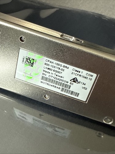 CISCO Original CPAK-100G-SR4 MMF With Hologram.      #M-53 - Picture 2 of 5