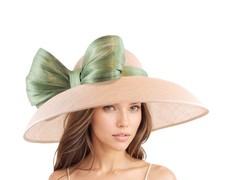 Baby Pale Blush Pink Olive Green Derby Hats Royal Ascot Church Wedding Race