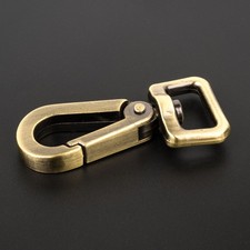 3/4 Inch Brushed Brass Designer Purse Lobster Clasp Swivel Snap Hook, 10 Pack