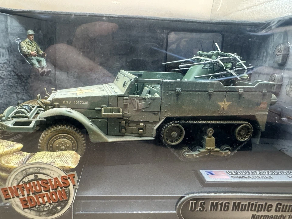 EXTRA RARE US M16 MGMC Task Force Normandy 1944 #81003 BNIB 1:32 Forces of Valor - Image 2 of 4