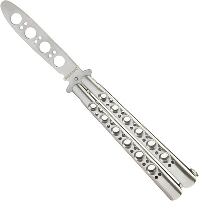Practice Butterfly Knife Trainer,Full Stainless Steel Unsharpened 100% Safe Dull