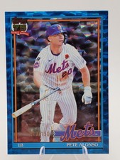 2026 Topps Series 1 - #T91-12 Pete Alonso - 1991 Blue Crackleboard Parallel /150