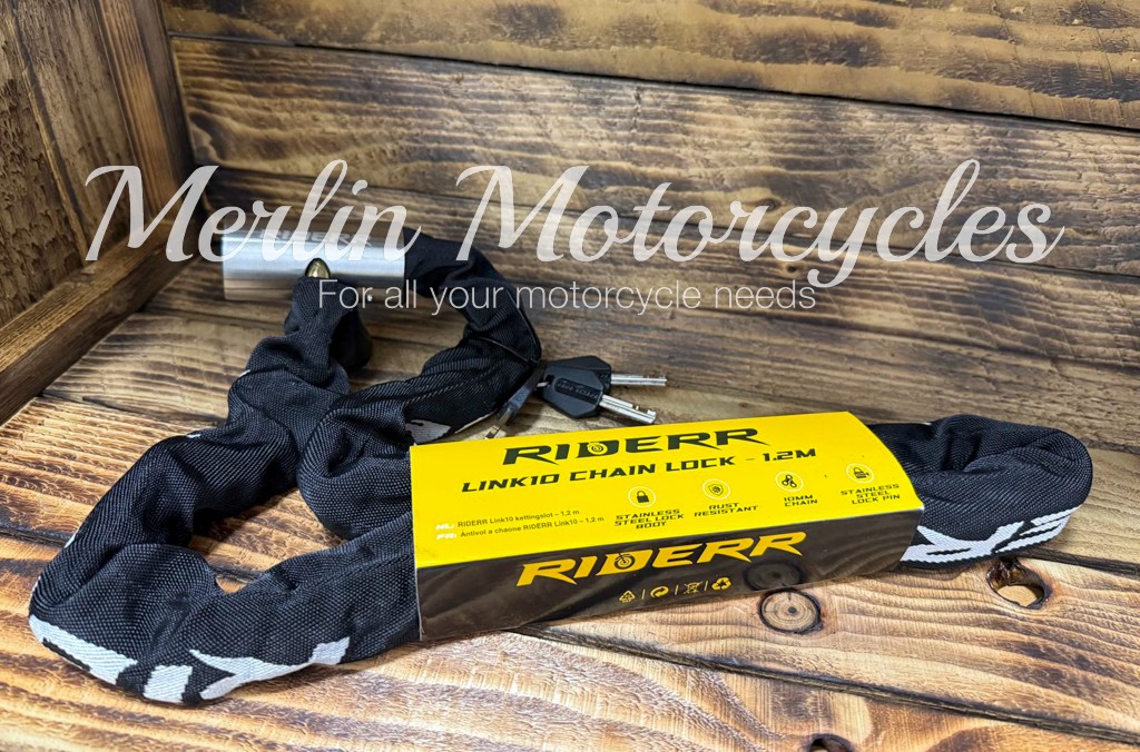 RIDERR LINK10 10mm MOTORCYCLE SCOOTER BICYCLE SECURITY CHAIN LOCK - 1.2Mtr
