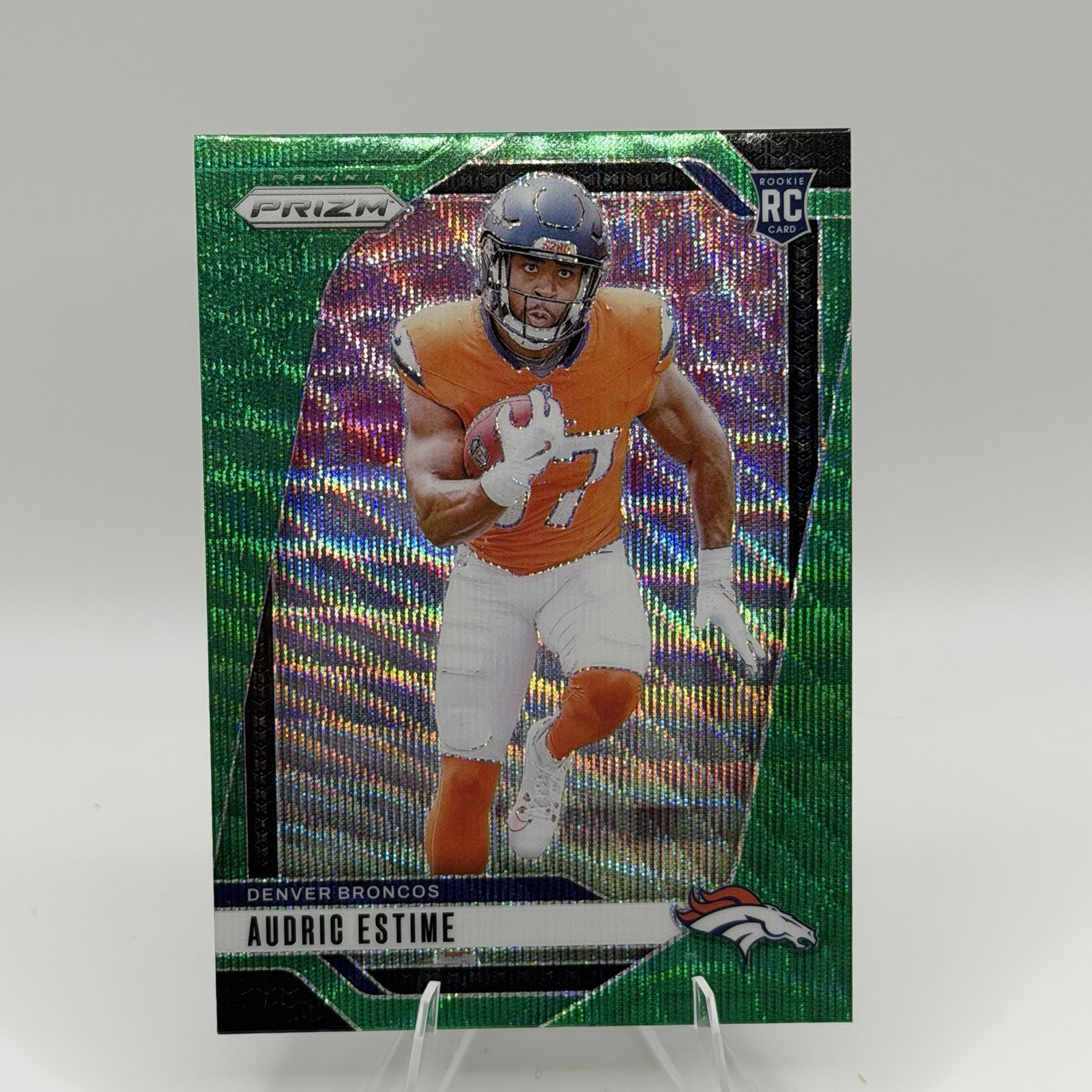 2024 Panini Prizm #306 Audric Estime Green Wave Rookie