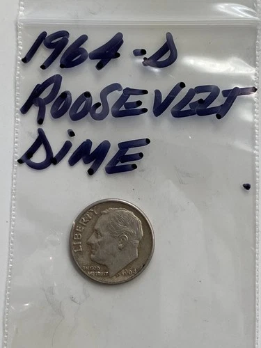 1964-D- Roosevelt Dime .10 - Good Circulated Condition / Silver