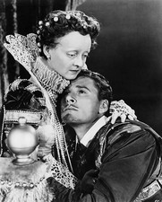 Bette Davis Errol Flynn in 1939 Warner Brothers film The Private Li- Old Photo