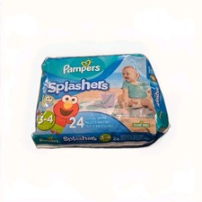 Pampers Splashers Discontinued Sesame Street Print. Sealed Pack 3-4, 16-34lbs