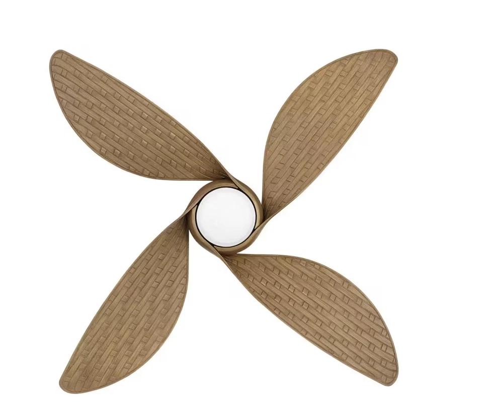 Hampton Bay Fernbrooke 52" In/Outdoor Brown Oak Ceiling Fan w LED Remote Control - Image 3 of 4