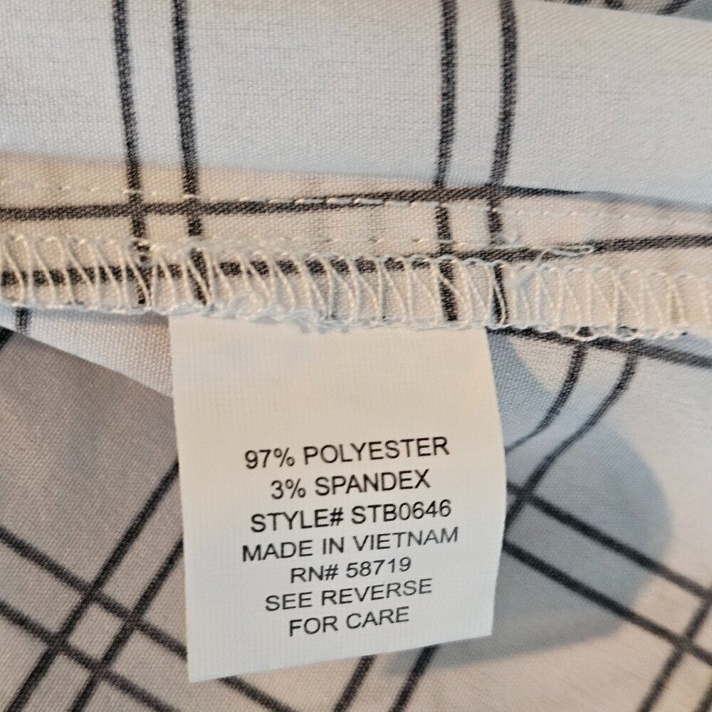 Notations sleeveless checkered collared blouse bl… - image 5