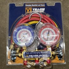 Yellow Jacket 42201 Series 41 Manifold, with 3-1/8" Gauges