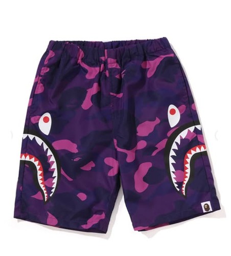 A BATHING APE BAPE KIDS COLOR CAMO SIDE SHARK BEACH SHORTS 1L80353001 - Picture 12 of 18